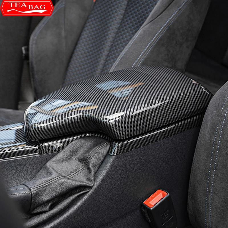 Carbon Fiber Muster Zentrale Armlehne Lagerung Box Rahmen Dekoration Abdeckung Trim Für Bmw F30 F31 F32 F33 F36 3 4 Seri 3GT