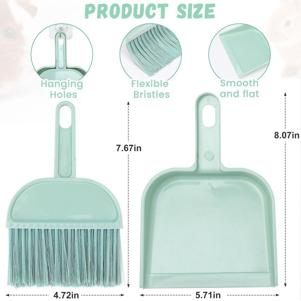 1 Set Portable Cage Cleaner Mini Dustpan and Brush Small Areas Cleaning Tool  Guinea Pigs