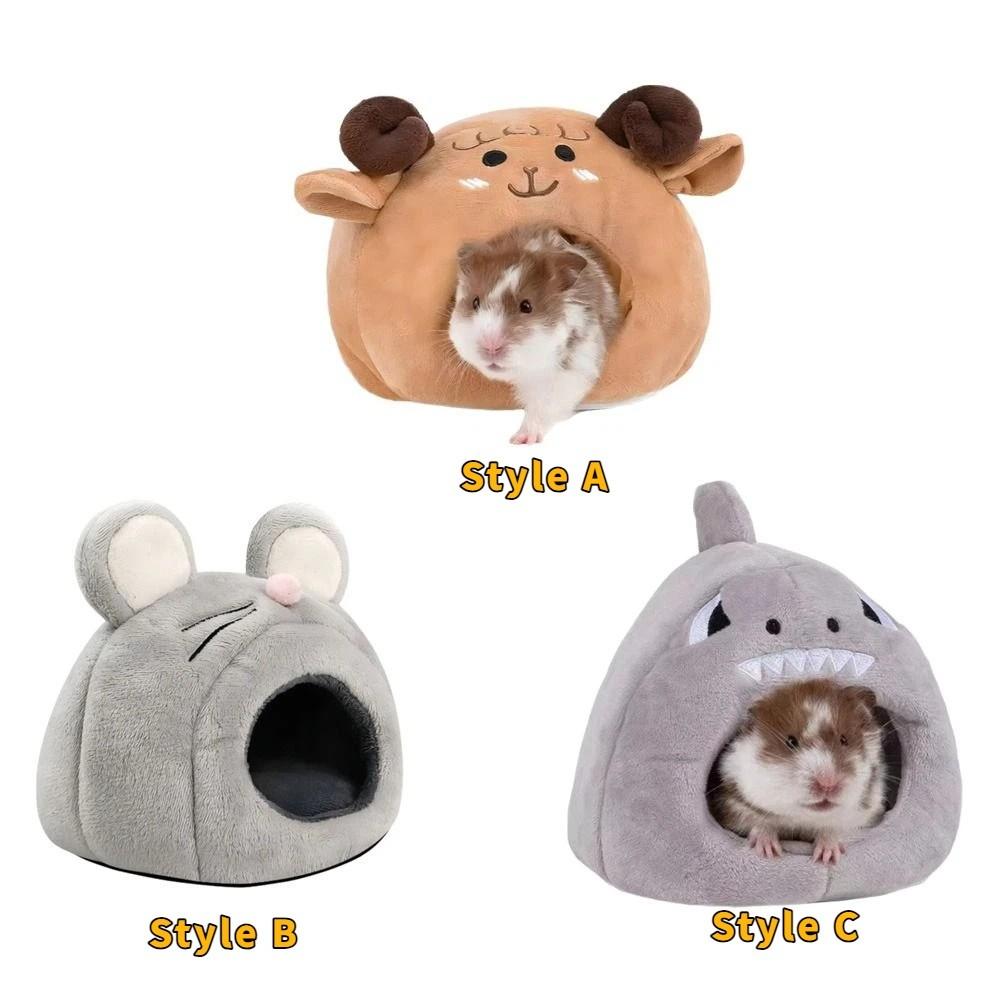Thicken Hedgehog Hideout Nest Mouse Shaped Guinea Pig House Semi-enclosed Pet Cave Sleeping Bag