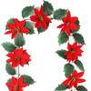 Christmas Holiday Art Garland Decorative Hanging Floral Garland Wall-Mounted Festival Theme for Front Door Tree Decoration