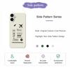 For iPhone 17 Case Boarding Ticket Pattern Printing Straight Edge TPU Phone Back Cover