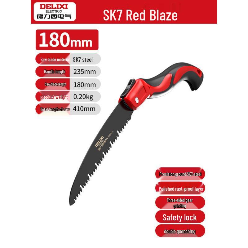 Компактная складная ручная пила - Идеально подходит для деревообработки, бытового использования и обрезки деревьев