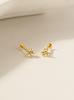 Minimalpiercing 14K Internal Mini Three-Leaf Clover Labret Piercing