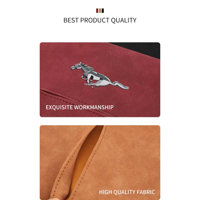 Car Suede Tissue Box Cover Easy To Carry Seat Back Accessories For Ford Mustang ST Line Mondeo Fiesta Escape Kuga Ecosport Ranger EXplorer Stickers