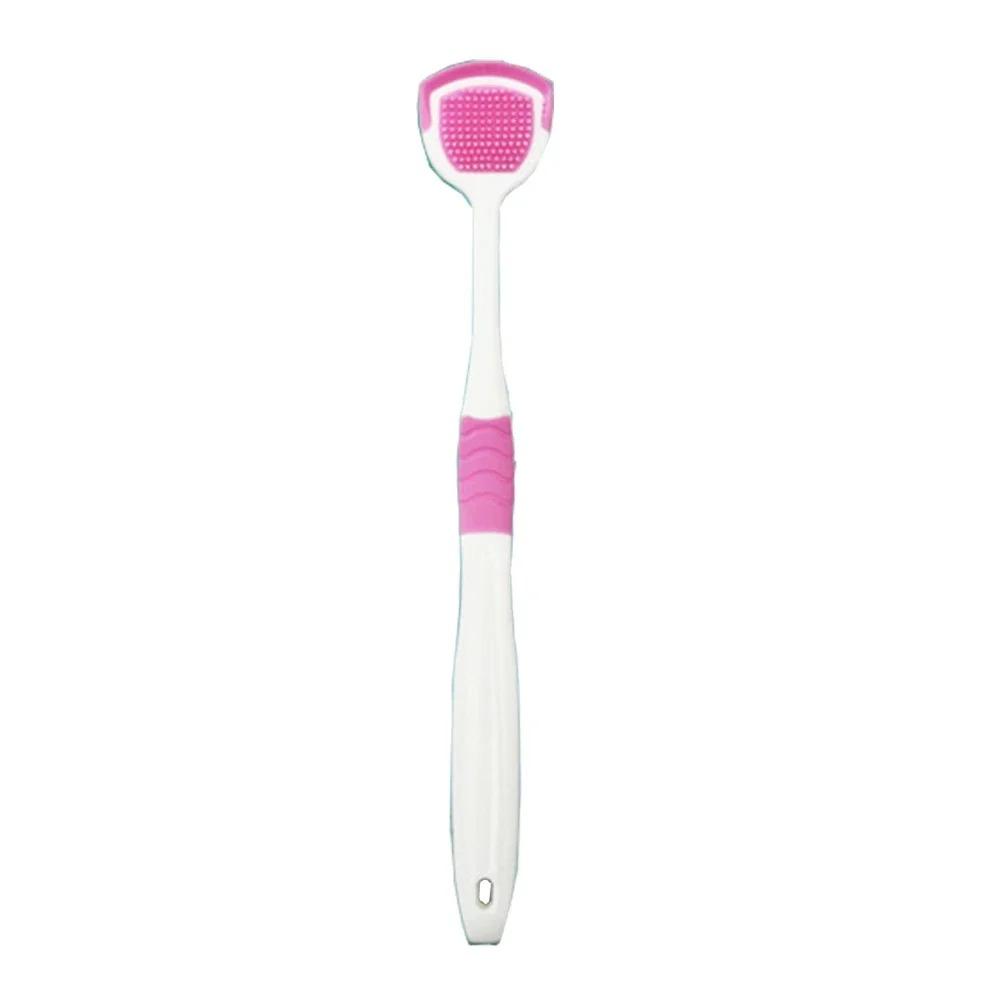 Soft Silicone Tongue Cleaners Adult Kids Reusable Silicone Tongue Scraper Brush Washable Tongue Fresh Breath Oral Hygiene Tool