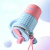 New Small Ice Bula Cup Fashion Plaid Stainless Thermos Cup Girls Stylish Straw Cup Big Cap Double Drink Cup Mug Durable