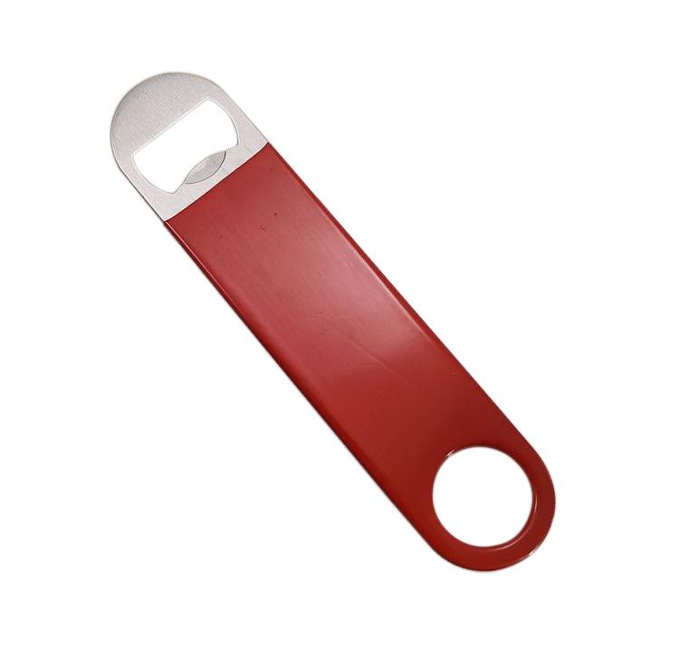 1Piece Bartender Bottle Opener Stainless Steel Beer Bottle Openers Rubber Flat Bottle Opener Heavy Duty Bar Opener YY048