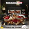 Couple'S Ring Roses Pattern 3D Printed Duvet Cover Set Simple Luxury Style Bedding Set Soft Comfortable Quilt Cover Pillowcase