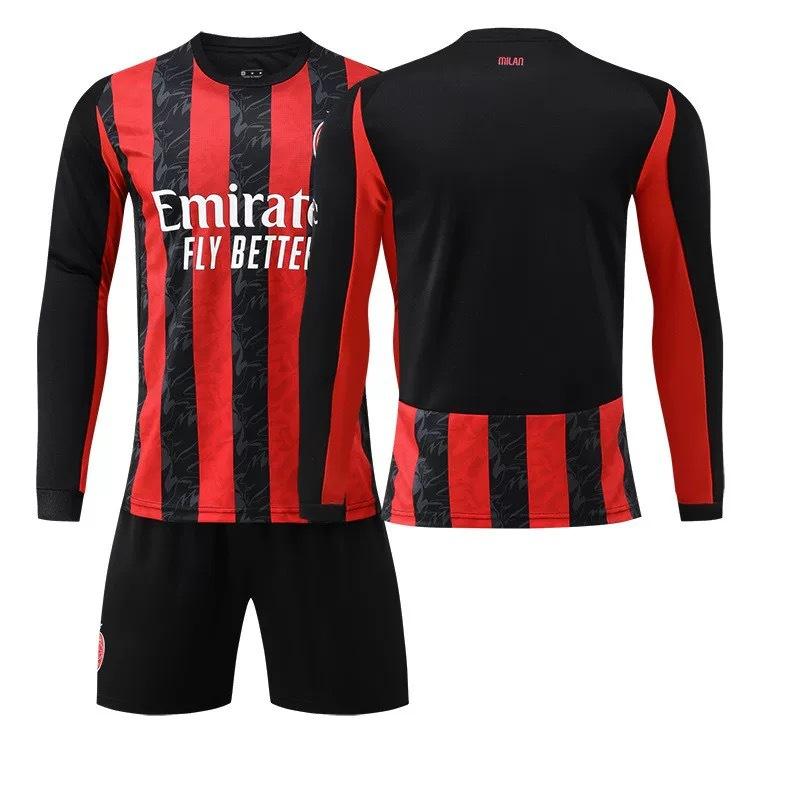Milan Ac Home Long-Sleeved Football Jersey No. 14 And No. 11 Ibukaka Long-Sleeved Children S Jersey 22