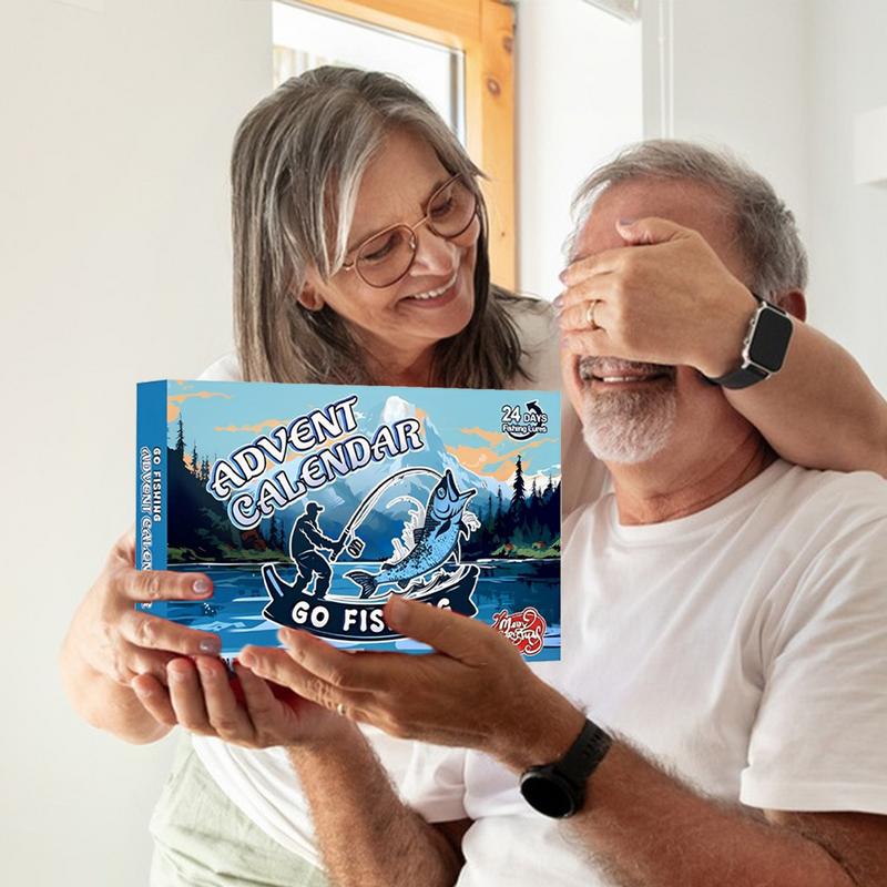 2024 Christmas Advent Calendar Countdown Calendar 24 Days Fishing Lure Set Bait Suitable for Christmas Gifts for Fishermen