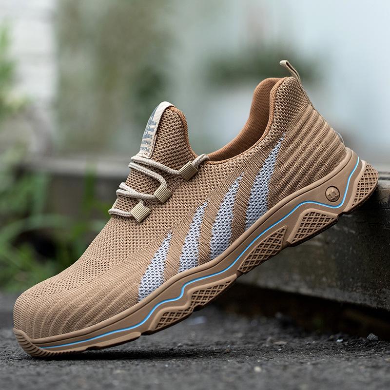 Labor Insurance Shoes, Mesh Fly-woven Lightweight Steel Bag Head, Smash-proof and Puncture-proof Protective Shoes