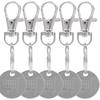 Shopping Trolley Tokens Key Ring Mini Metal Supermarket Cart Remover Coin Label Keychain For Unisex Grocery Accessories Gifts