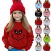 Christmas Day Girls Round Neck Pullovers For Kids Printed Baby Tops