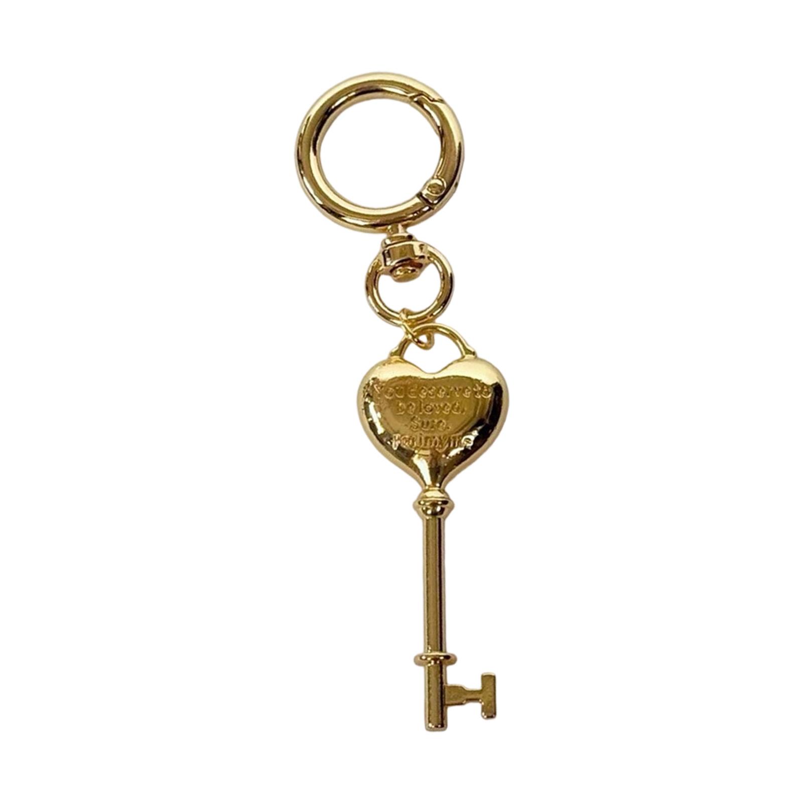 

Elegant Love Symbol Keychain Sturdy Alloy Metal Charm Heart Key Ring For Daily Use Gift Anniversary Valentine золотой