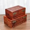 Sandalwood Jewelry Storage Box Valuable Jewellery Protect Case Peony Trinket Collection Boxes Household Lockable Organizer Cases