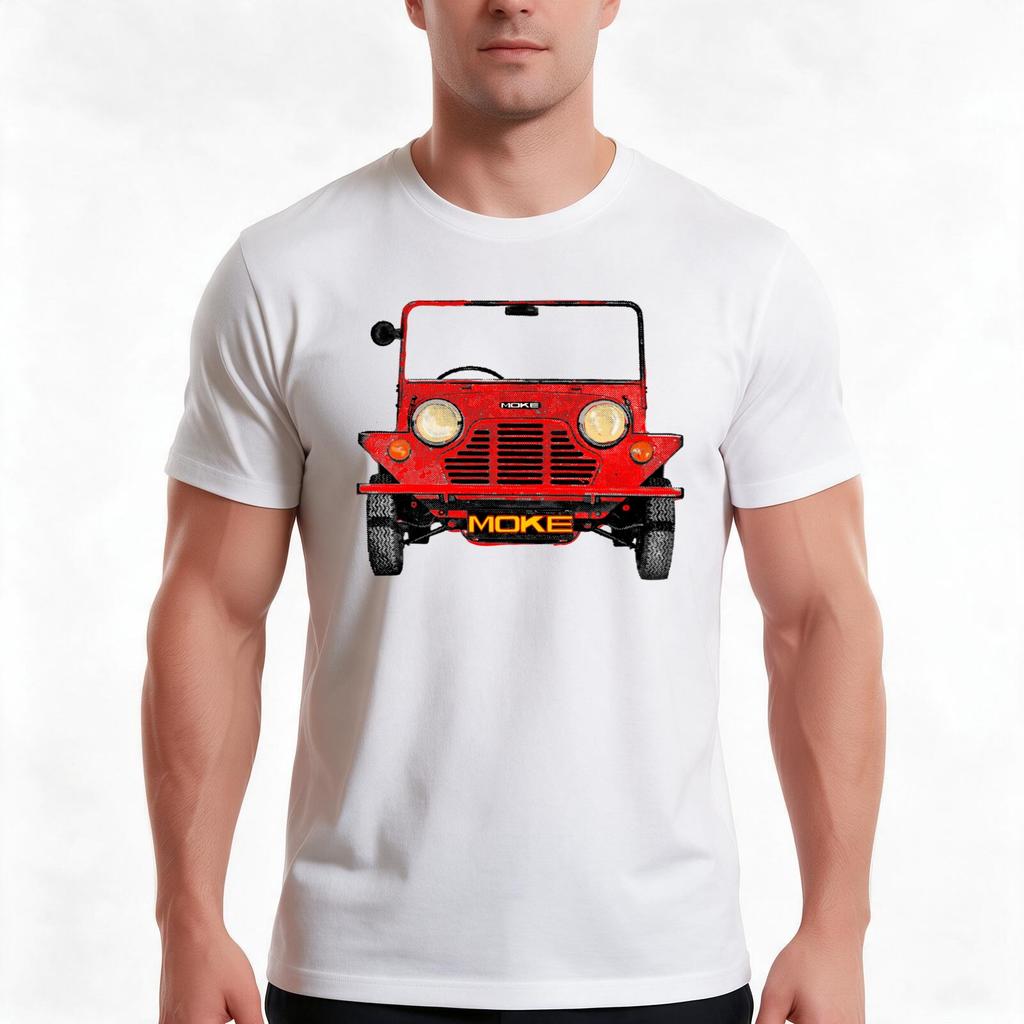 Classic Vintage Mini Moke Pop Art Tshirt Summer Casual Cotton Tee Oversized Streetwear Tops Vintage Graphic Print