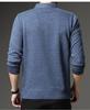 Men's Winter Wool-Feel Sweater: Skin-Friendly, Fleece-Lined, Faux Thickened, Shirt Collar, Knitted Base Layer