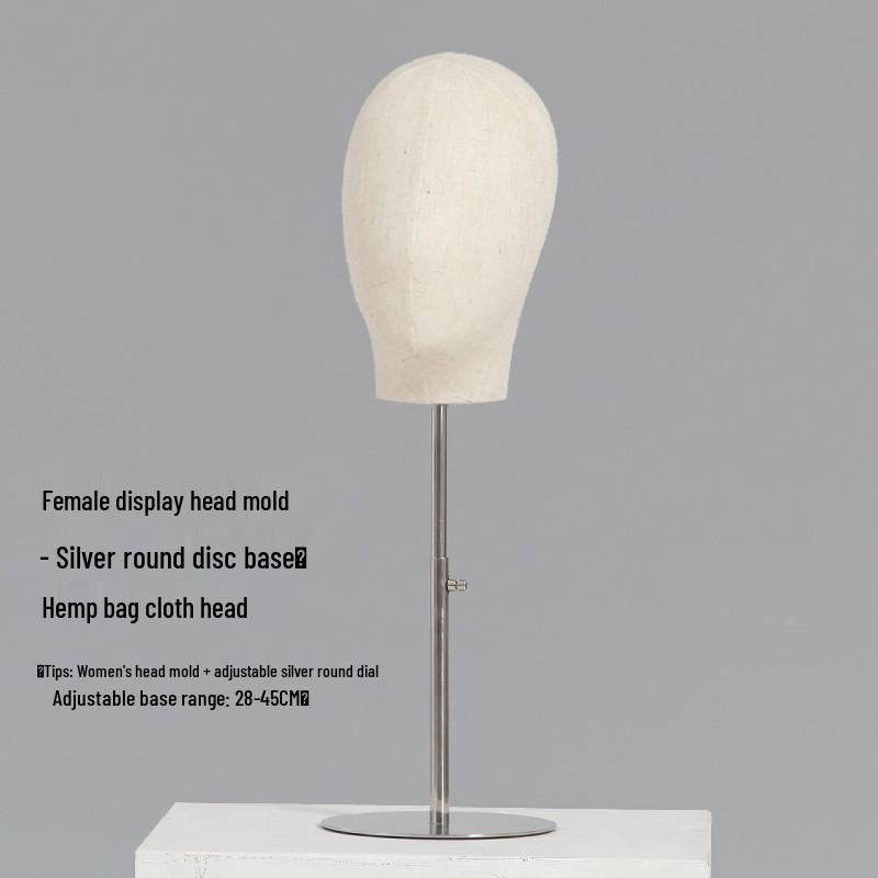 Desktop Female Mannequin Hat and Wig Display Stand