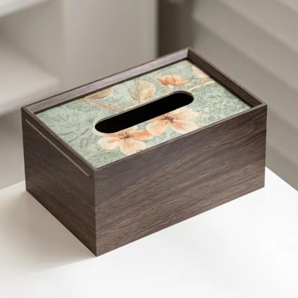 High Quality Modern Design Wooden Tissue Box Wood Material Minimalist Wood Tissue Case Tissue Box Holder Office
