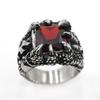 Dragon Claw Ring 316L Stainless Steel Rock Man Punk Stone Ring Size 7-13
