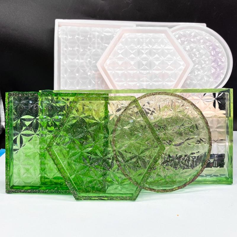 DIY-Schale Silikonharzform Runde Form Epoxidharz Gießform Schmuckbehälter Ring Schmuckstück Aufbewahrungsplatte Form