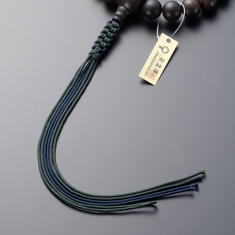 Buddhist Altar Shop Takita Shoten Buddhist Prayer Jodo Shinshu Buddhist Formal Prayer Beads for Striped Ebony Blue Eye Silk Prayer Beads Kyoto For