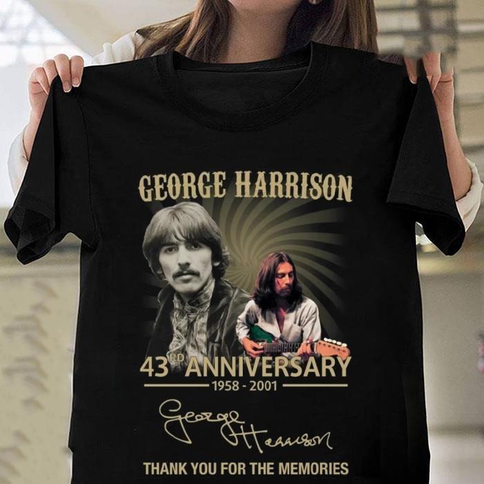 Редкая футболка Джорджа Харрисона 1958 - 2001 Унисекс Концертная S-5XL LO400 Унисекс Футболка M