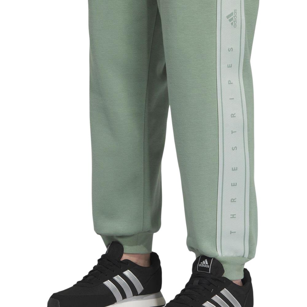 Adidas Solid Color Drawstring Knit Joggers Women Bottoms Green IK9884
