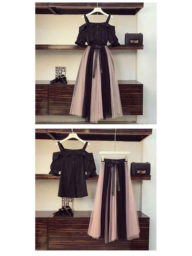 Plus-Size Camisole & Skirt Set: Spring/Summer Slimming Fashion for Women