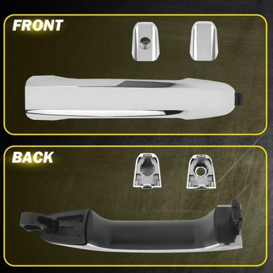2Pcs Front LH RH Exterior Door Handle For Chevrolet Silverado GMC Sierra 14-22 B