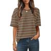 Fun Stripe Style 3D Printed Short Sleeved T-shirt Fashionable Comfortable Soft Breathable Large Loose Summer T-shirt