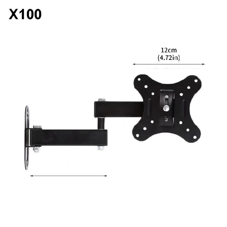 Heavy Duty Steel TV Wall Mount Holder with Adjustable Arm Tilt and Adjust for 26-55inch Flat Panel Displays Black