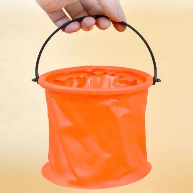 Beach Sand Toy Play Bucket Toy Folding Collapsible Bucket Gardening Tool Outdoor Sand Pool Play Tool Toy Kids Summer Favor