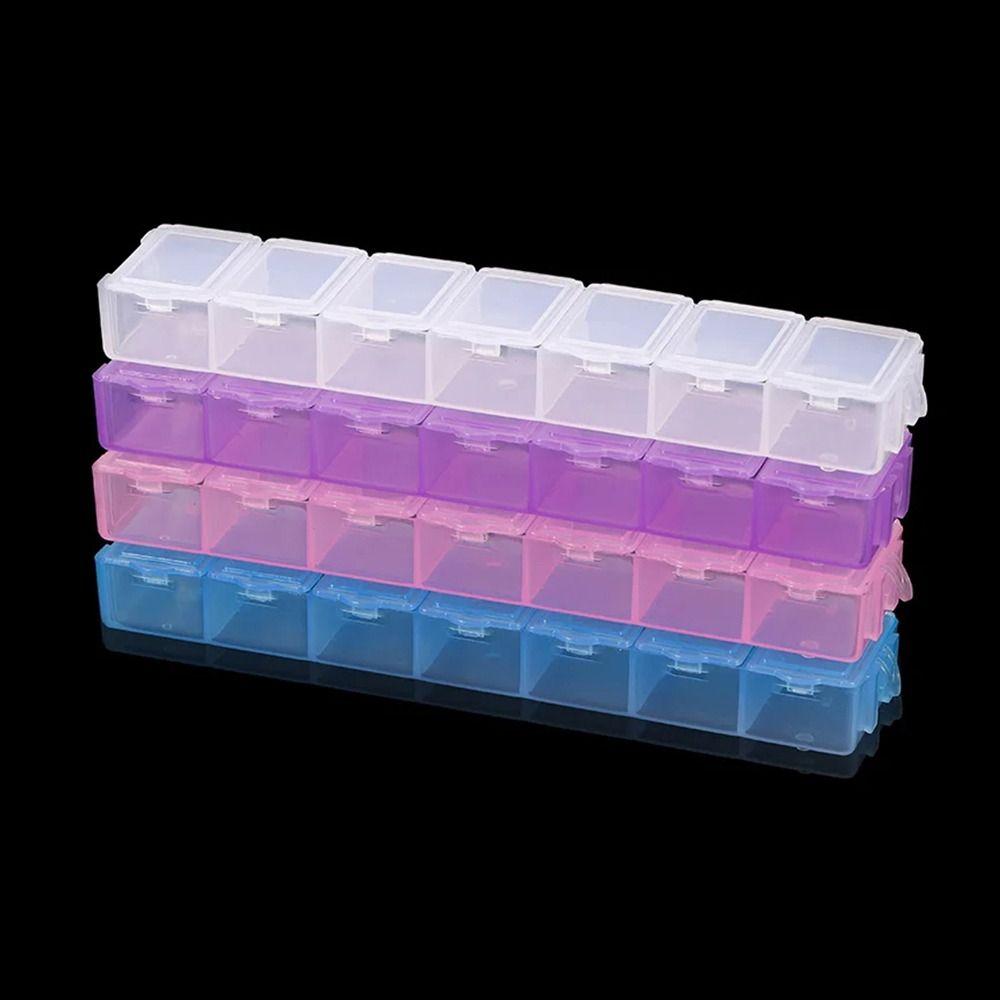 1Pcs 7 Slots Estojo de armazenamento Recipiente de exibição para DIY Jóias Contas Pílulas Parafuso Equipamento de pesca