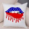 Funda de almohada de labios sexy para mujer, decoración de sofá, hogar, coche, funda de cojín con estampado de pintalabios de dibujos animados