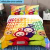 3PCS Teletu-bbies Celebrate Pride 3pcs Bedding,Including 3PCS Duvet Cover And 2pcs Pillowcases Perfect for Christmas,Ideal for Bedroom, Dormitory