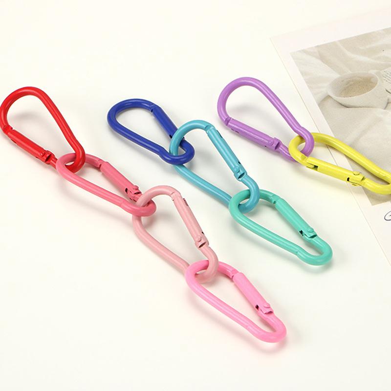 5 szt. Karabińczyk wspinaczkowy Pierścień sprężynowy Stop Otwierany Brelok Paski Części Zawieszka Klamra Zatrzaskowa Klips Hak spustowy