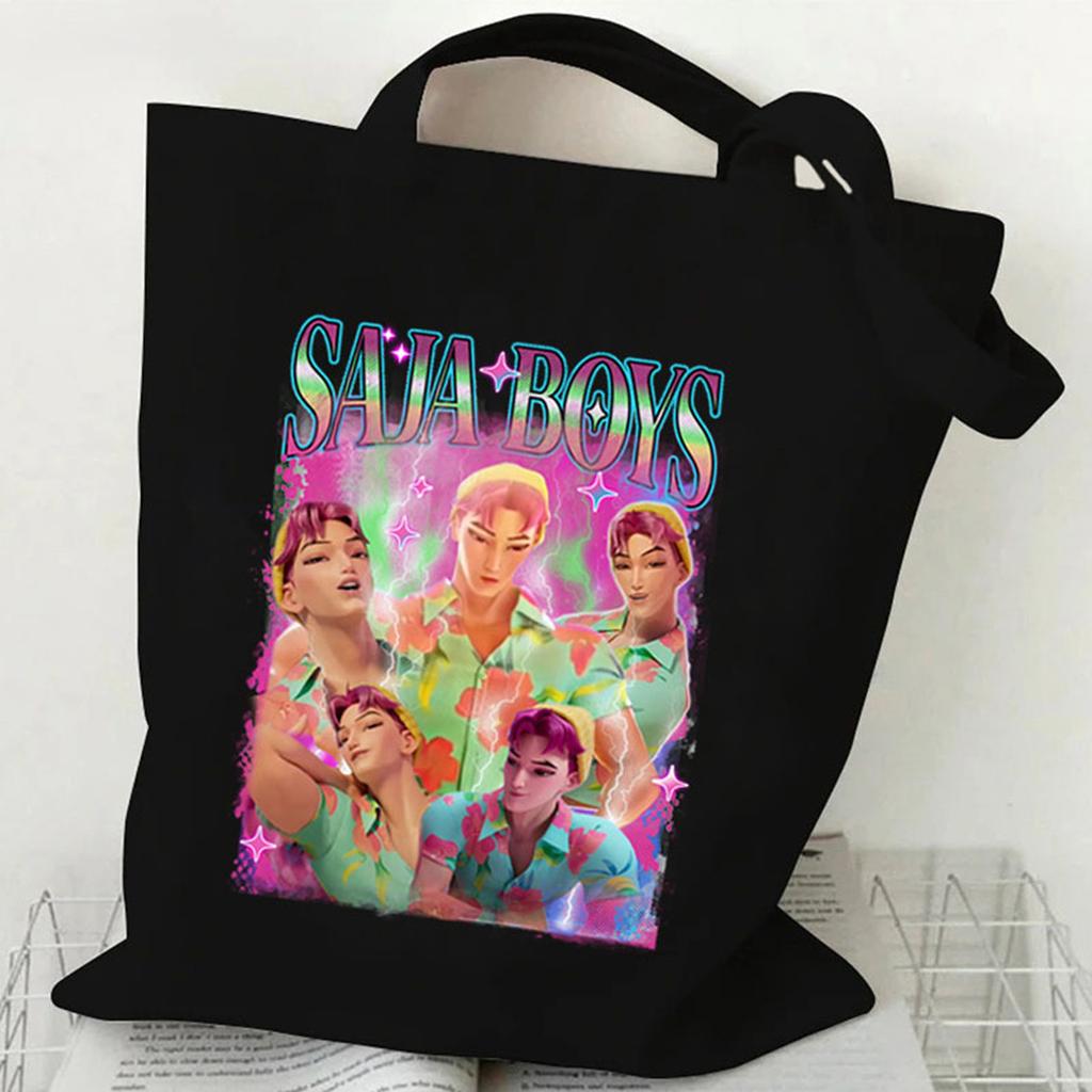 Hunters Surrounding Printed Canvas Shopping Tote Bag With Large Capacity