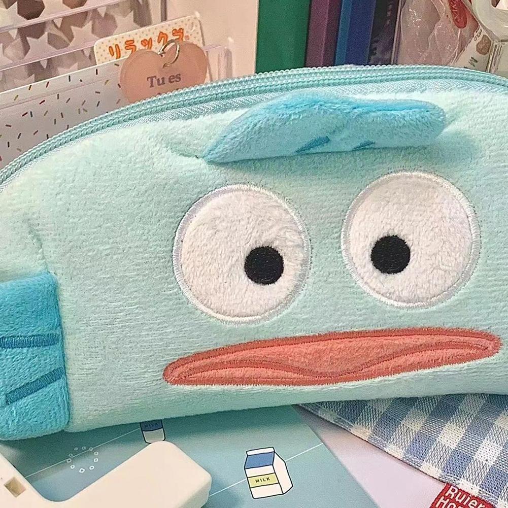 Novelty Funny Shaped Pencil Case Cute Large Capacity Blue Big-Mouthed Ugly Fish Giftable Funny Stationery Bag