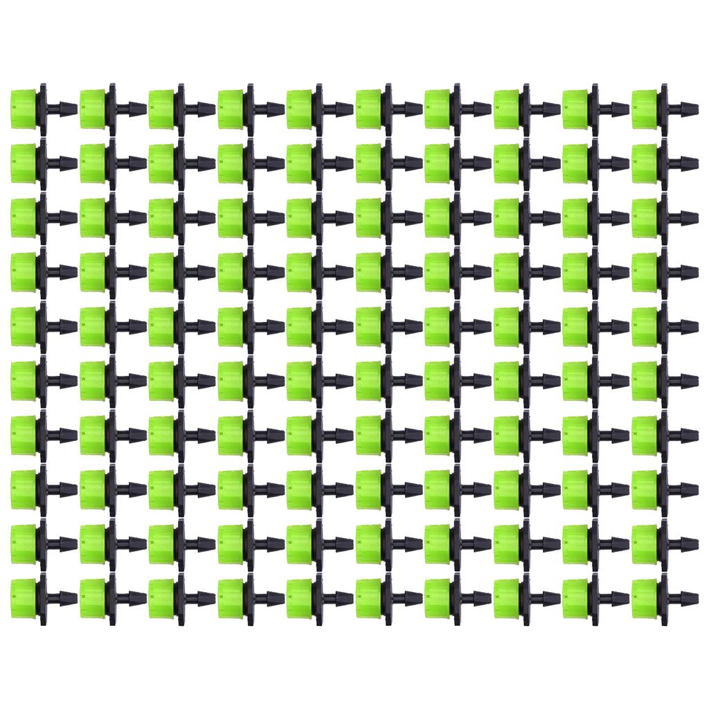 100Pcs 8 Hole Drip Irrigation Emitter Adjustable Drip Irrigation Sprinkler for Garden Greenhouse