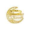 1Pcs Ramadan Napkin Rings Gold Ramadan Napkin Rings Hollow Moon and Star Napkin Holder Party Wedding Table Decor Napkins