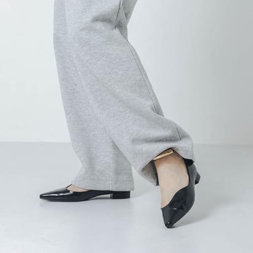 [Evol] Cushioned and Plush Wave Cut Flat Pumps