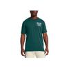 Under Armour Project Rock Letter Print Casual Loose Fit Short Sleeve T-Shirt Men Tops Moss-Green 1383221-449