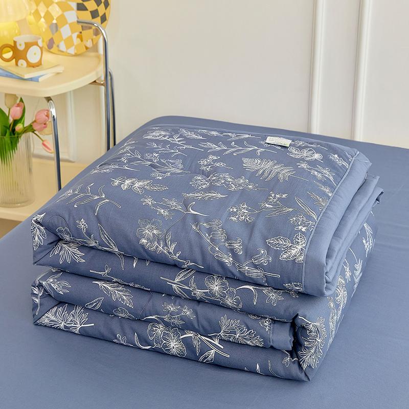 4PCS Thin Duvet for Summer Quilt Single/Double/Queen Size Comforter Printed Blanket Home Soft Bedspread Edredones (No Pillowcase)