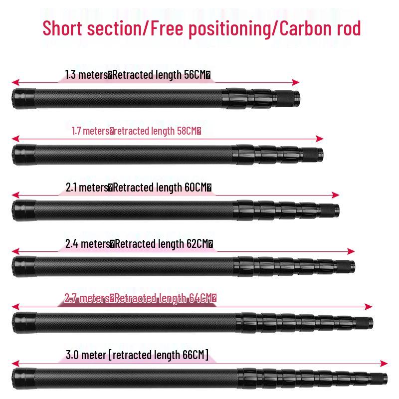 Manulife 3M Carbon Sky Canopy Portable Telescopic Fishing Net Pole