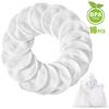 Reusable Makeup Remover Pads Organic Bamboo Cotton Rounds Face Toner Pads Soft Cleansing Towel Wipes