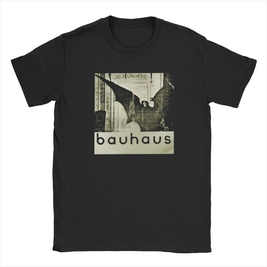 Bauhaus album cover band 4AD Gothic Rock Indie r Retro fashion trend Summer Mens and womens allpurpose shortsleeved Tshirt