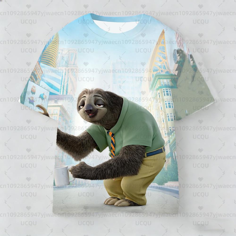 Sommer Kurzarm Nick Judy Gary Zootopia 2 Film Kinder T-Shirt Geschenk