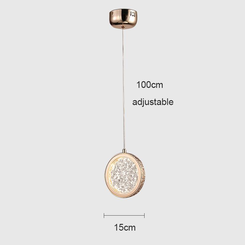 

Современный светодиодный подвесной светильник, хрустальные люстры из скандинавского золота, внутреннее освещение, декор для дома, лестница, гостиная, спальня, прикроватное украшение Warm White золотой