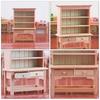 Realistic Bookcase 1/12 Doll House Furniture Unpainted Storage Shelf Model For Kids Pretend Play Scene Display Decoration